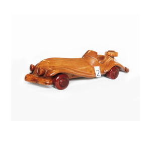 木亜社　木彫り　木の車
